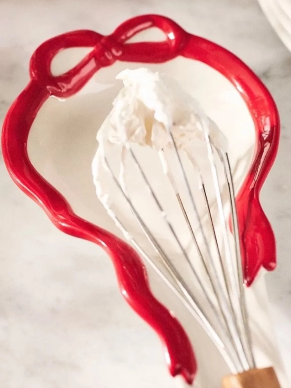 Anthropologie Red Ribbon Spoon Rest